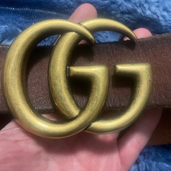 Gucci Brown Leather Belt wide size 70/28 - Picture 3 of 4